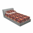 thumbnail image 3 of Ambesonne Geometric Fitted Sheet & Pillow Sham Set, Autumn Scottish Argyle, Queen, Multicolor, 3 of 3