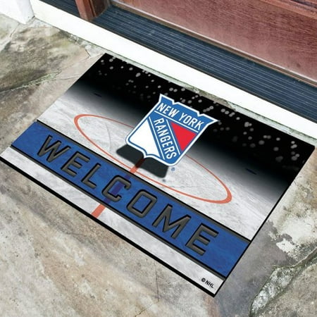 New York Rangers Crumb Rubber Door Mat Walmart Com