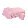thumbnail image 3 of pitrice Soft Beauty Massage Bed Sheet With Pillowcase and Stool Cover Pink, 3 of 9