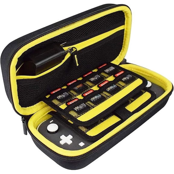 Takecase Hard Shell Carrying Case - Compatible With Nintendo Switch Lite-yellow/black