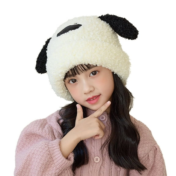 TELOLY Toddler Hat,Kids’ Winter Baby Hats,Warm Newborn Hats,Off-White