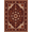 Burgundy Orange Ivory, Pattern 3, variant on ODIKA Solid Vintage Butterfly Print Border Scroll Ornate Shaped Boho Refined for Entryway, Kitchen, Mudroom, Stain Resistant Flatwoven