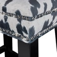 thumbnail image 6 of Linon Renner Backless 30.5" Bar Stool, Black Finish with Black Cow Print, 6 of 8