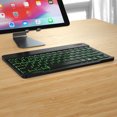 thumbnail image 3 of TFixol 10 inch Wireless BT Keyboard Ultra-thin Rechargeable BT Keyboard Three-system Compatible 7-color Monochrome backlight Black, 3 of 8