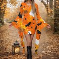 thumbnail image 2 of Fewfanhot Robes d'Halloween pour Femmes, Robe Décontractée à Col Rond avec Imprimés Effrayants et Style Asymétrique, Robe à Enfiler Patchwork, 2 of 5