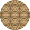thumbnail image 1 of Ahgly Company Machine Washable Indoor Round Transitional Orange Area Rugs, 7' Round, 1 of 7