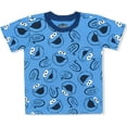 thumbnail image 3 of Sesame Street Cookie Monster, 2 Piece Set Jogger Outfit for Boys, Shirt and Pants, Size 3T Blue, 3 of 7
