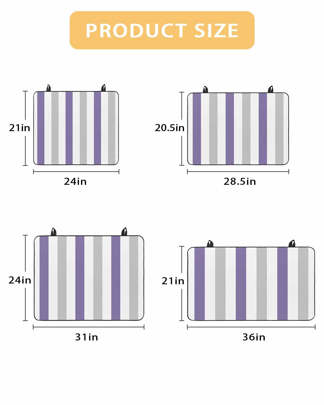 nqOlkjepod Large Induction Cooktop Protector Mat 31"x24", Purple Grey Striped Stove Top Covers for Electric Stove, Geometric Vertical Stripes Minimalist Stove Burner Cover Mats Stove Cover