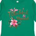 thumbnail image 4 of Inktastic Thankful and Blessed Inspirational Saying with Pink Flowers Boys or Girls Long Sleeve Toddler T-Shirt, 4 of 5