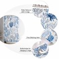 thumbnail image 5 of Shower Curtain Bathroom Set Summer Watercolor Blue Gray Coral Waterproof Fabric Shower Curtains with Grommets&Hooks Marine Life Ocean Shell Privacy Bath Curtain for Bathtub 36x72in, 5 of 7