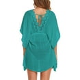thumbnail image 3 of Swimsuit Cover Ups Women Lace V-Neck Summer Beach Cover Bikini Wear Coverups Dress for Swimwear Bathing Suit, 3 of 5