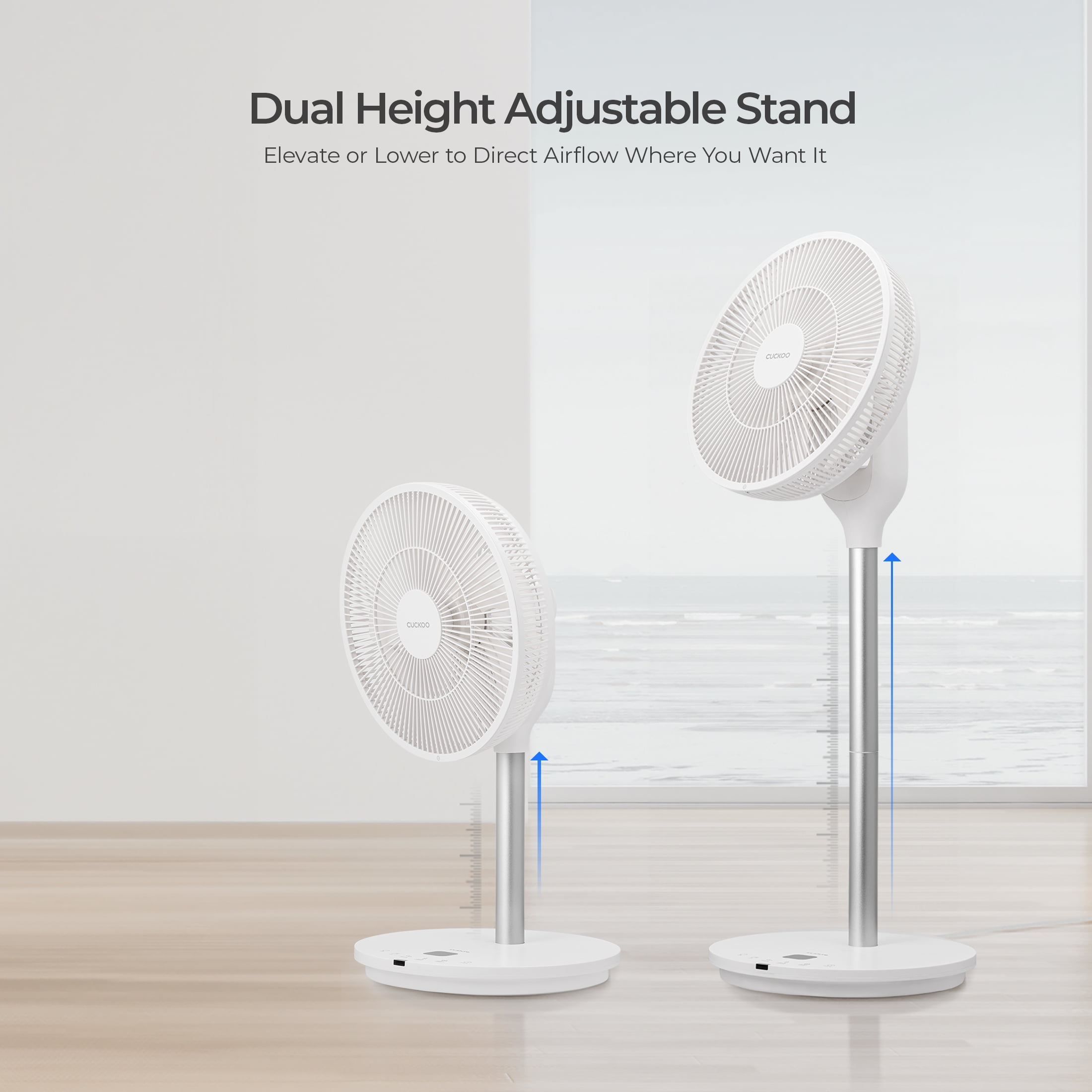 Cuckoo Air Circulator Fan Folding, BLDC Motor, 12 Speeds, 4 Modes, White (CF-AC1410WH)