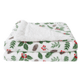 thumbnail image 5 of Great Bay Home Velvet Plush Sherpa Warm and Cozy Holiday Prints  (50" x 60" Throw, Little Holly), 5 of 5