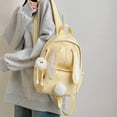thumbnail image 4 of UJNDER School Backpack for Girls Cute Bunny Ear Design Lightweight Backpack, School Daypack for Middle Schoolers and Outdoor Adventures Book Bag for Girls Yellow,One Size, 4 of 5