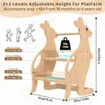 thumbnail image 2 of Kitchen Toddler Tower Helper with Handles, Adjustable 2 Step Stool for Kids Toilet Potty Training, Safety Rail and Anti-Slip Steps,Child Kids Learning Standing Ladder Tower for Counter, Bedroom, 2 of 17