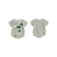 thumbnail image 2 of Cenuakty Baby 6M 12M 18M Boy Summer Romper Casual Golf-themed Embroidered Striped Crew Neck Short Sleeve Infant Jumpsuit, 2 of 9