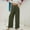 Army Green, variant on Baqcunre Wide Leg Pants For Women Women'S Linen High Waist Buckle Pants With Pockets And Wide Leg Court Pants Stylish And Comfortable For Everyday Life. Flare Pants Women'S Pants Army Green L
