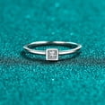 thumbnail image 2 of 0.3 Carat Moissanite Rings for Women D Color VVS1 925 Sterling Silver Princess Cut Moissanite Wedding Rings Simulated Diamond Rings Lab Created Diamond Engagement  Rings, 2 of 6