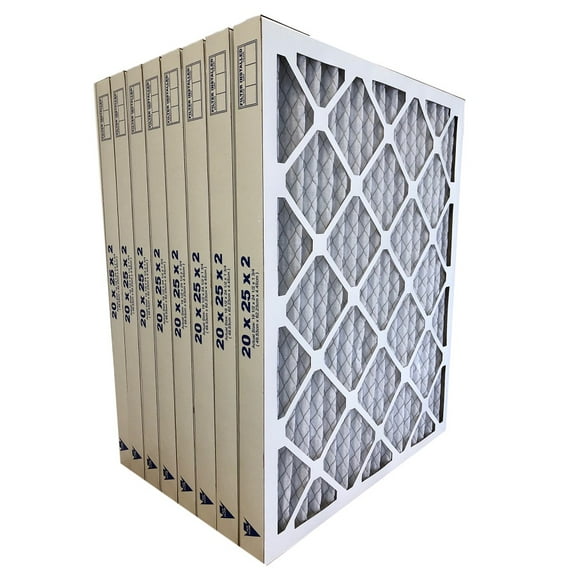 United Filter 20x25x2 MERV 8 Pleated HVAC AC Furnace Air Filters (8 Pack)