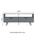 thumbnail image 3 of Mueble para TV Madesa Oslo hasta 55 pulgadas gris, 3 of 8