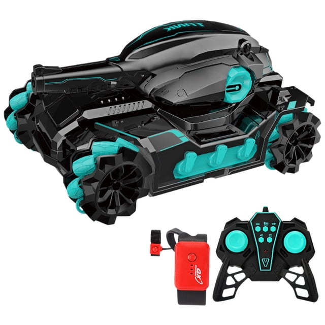 Control Dual De Radio Eléctrico Bomba De Agua RC Tanque Juguete Coche Truco Juguete Para Ni?os Regalos Azul Control Dual Sunnimix RC TANK TYS