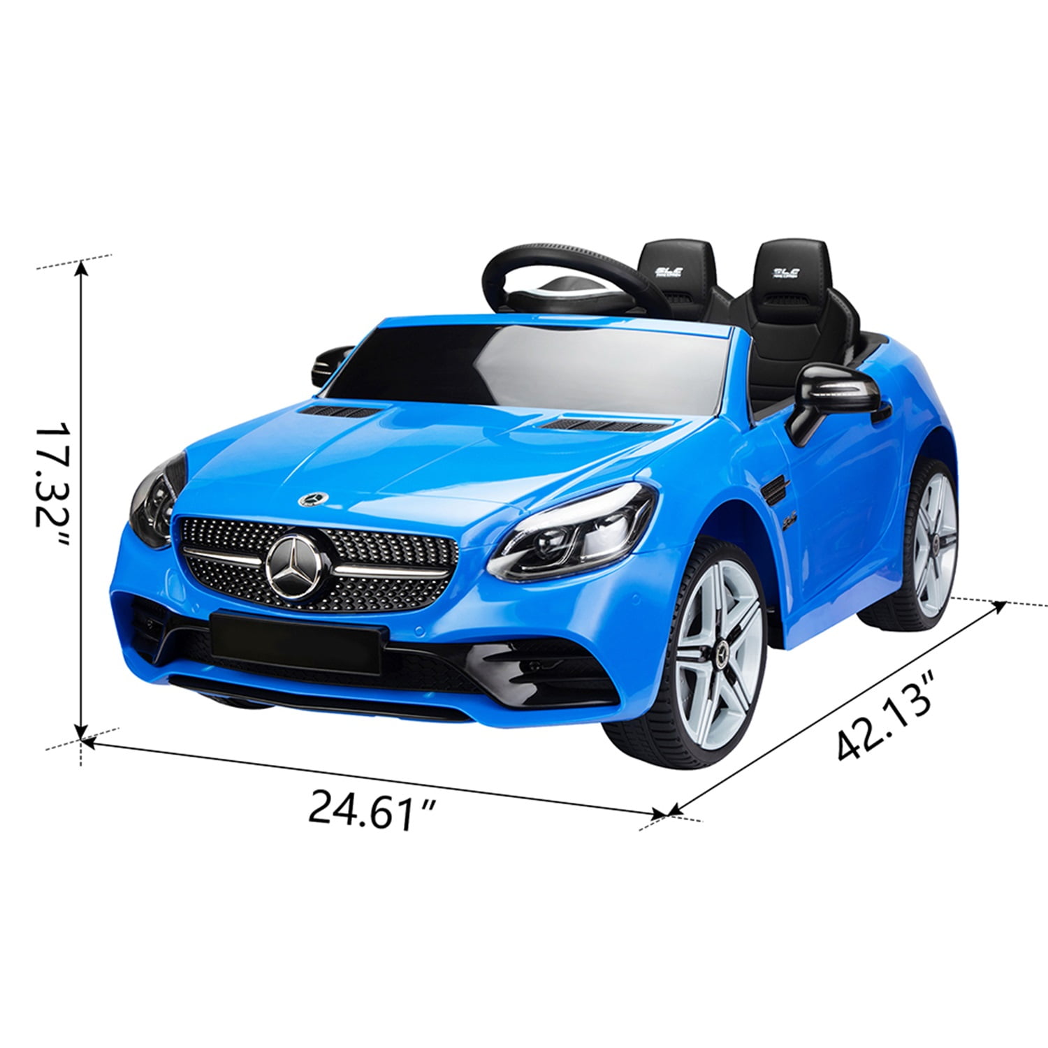 CIPACHO Licensed Benz, 12V Electric Kids Ride On Car for Ages 3-6, LED Head Lights, Safe Belt, Double Doors, 2 Speeds, Blue CIPACHO Licensed Benz, 12V Electric Kids Ride On Car for Ages 3-6, LED Head Lights, Safe Belt, Double Doors, 2 Speeds, Blue