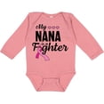 thumbnail image 3 of Inktastic Breast Cancer Awareness My Nana is a Fighter Boys or Girls Long Sleeve Baby Bodysuit, 3 of 5
