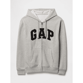 GAP Mens Fleece Arch Logo Full Zip Hoodie (XL, Blue) - Walmart.com