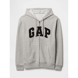 S.GAP GAP Mens Fleece Arch Logo Full Zip Hoodie (S, True Red