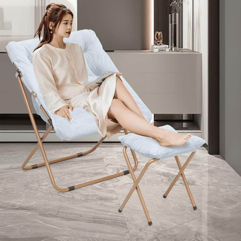 Folding chair with online footrest walmart