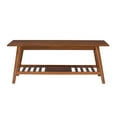 thumbnail image 5 of Linon Ashville Mid-Century Coffee Table with Shelf, Walnut, 5 of 9