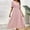 286#Pink, variant on Dwaogom Women's Fashion Comfort Solid Color Fold Short Sleeve V-Neck Dress Plus Size Dress Summer Midi Dresses For Women 2024 Fifties Dresses