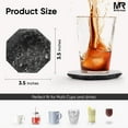 thumbnail image 5 of Radicaln Black Marble Coasters Set of 6 Handmade 3.5 inch Star Coasters for Drinks, Coaster Set with Holder, Elegant Table Decor, 5 of 7