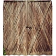 thumbnail image 4 of Rustic Barn Door Shower Curtain Set for Bathroom, Farmhouse Western Bathroom Decor Curtains, Vintage Countryside Brown Wood Board Waterproof Fabric Bath Curtains with Hooks-72"W x 72"L (Pack of 1), 4 of 7