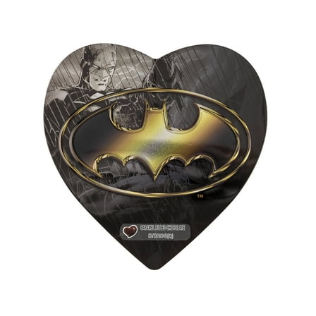 Batman Large Heart Tin with 14 pieces of Filled Chocolate