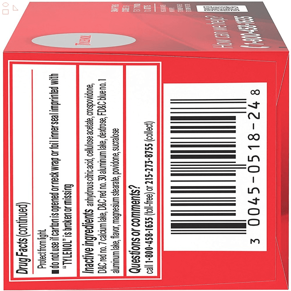 Tylenol Childrens Pain Plus Fever Chewable Tablets, Grape, 24 Ea, 2 Pack