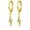 03 Gold, variant on Lightning Bolt Dangle Earrings 14K Gold Plated 5A+ Cubic Zirconia Hanging Hoop Lightning Drop Cool Dangling Earrings For Men Women Trendy