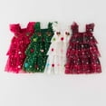 thumbnail image 6 of dmqupv Toddler Girl Christmas Dress Layered Tulle Tutu Dress for Toddler Girls,Baby Girl Rainbow Tutu Princess Skirt Brick Red,Size for 9-10 Years, 6 of 8