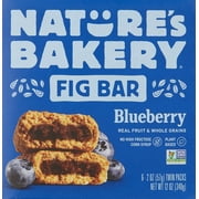 Nature,S Bakery Whole Wheat Fig Bars, Blueberry, Real Fruit, Vegan, Non-Gmo, Snack Bar, 1 Box With 6 Twin Packs (6 Twin Packs)