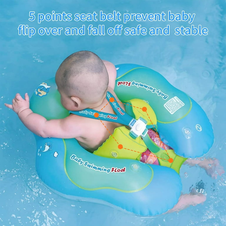 Baby Pool Float Inflatable Baby Swimming Float with Canopy UPF 50