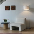 thumbnail image 5 of Brightech Montage Modern 60 in. Brushed Nickel Modern LED Super Bright Arc Floor Lamp with White Fabric Drum Shade, 5 of 13