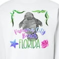 thumbnail image 3 of Inktastic Panama City Beach Florida Cute Swimming Manatee Adult Sweatshirt, 3 of 4