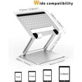 thumbnail image 3 of Soporte para tableta, soporte para tableta ajustable multiángulo para escritorio, diseño ergonómico portátil plegable, soporte de enfriamiento de aluminio premium para carga, Suppo. Afortunado Sencillez, 3 of 5