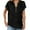 A-Black1019, variant on Womens Rolled Cuff Linen Henley Top Loose Short Sleeve Split Neck Half Button Pullover Top Breathable Casual Everyday Tops