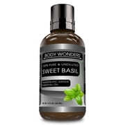 Body Wonders 100% Pure Sweet Basil Essential Oil, 2 fl oz – Natural Basil Leaf Extract for Aromatherapy, Focus, Hair Growth, and DIY Wood Polish
