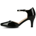 thumbnail image 2 of Journee Womens Bettie Almond Toe Mid Heel Pumps, Widths Available, 2 of 9