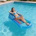 thumbnail image 3 of MMJ Inflatable Armchair Pool Lounger with Head and Arm Rest Foldable Floating Seat for Adults Summer Beach Water Relaxation, 3 of 8