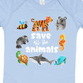 thumbnail image 4 of Inktastic Save All the Animals Cute Boys or Girls Baby Bodysuit, 4 of 5