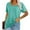 Mint Green, variant on Swuxness Women Short Sleeve Casual T Shirts, Spring and Summer Tops, Ladies Crew Neck Fashion Comfy Loose Pullover Blouses White, L