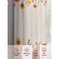 thumbnail image 3 of Red Poppy Sunflowers Sheer Curtains for Living Room Bedroom Spring Floral Farmhouse Sheer Curtains 63 Inch Long 2 Panels Set Light Filtering Curtain Window Treatments Drapes for Dining Room, 3 of 6
